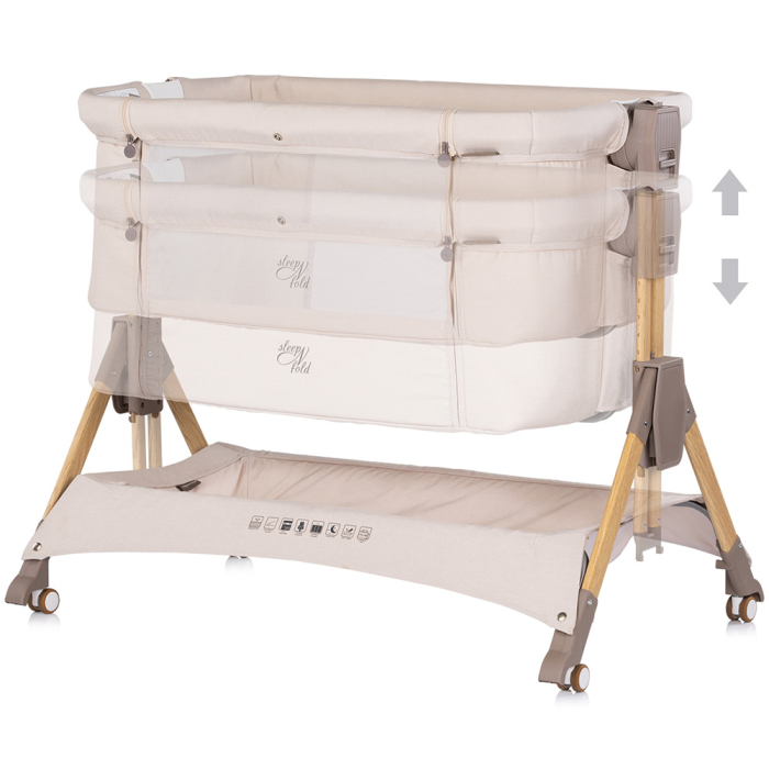 Patut co-sleeper pliabil Chipolino SleepNFold cashmere [5]