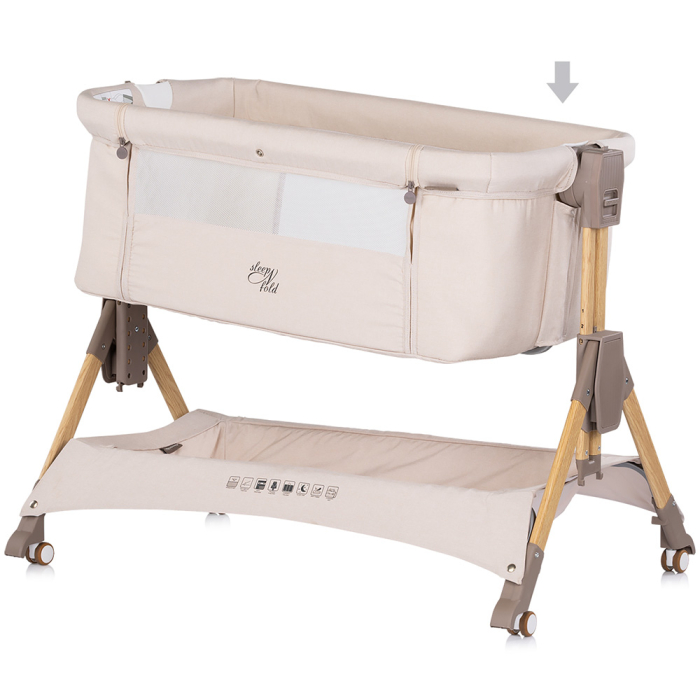 Patut co-sleeper pliabil Chipolino SleepNFold cashmere [6]
