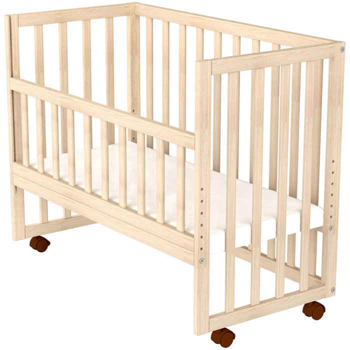Patut copii din lemn co-sleeper Hubners Eva 94x46 cm natur [4]