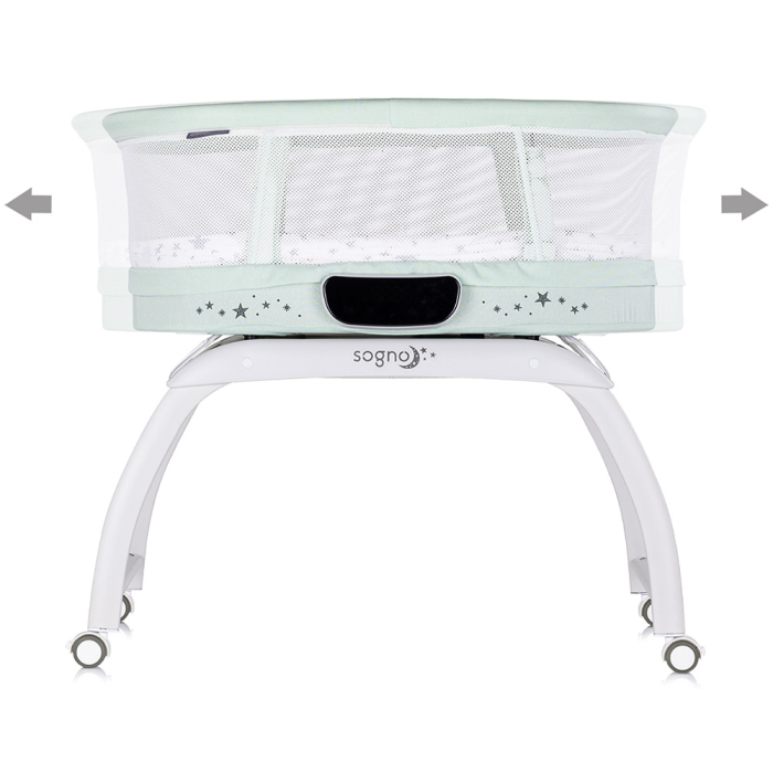 Patut cu leganare si cantar integrat Chipolino Sogno 2 in 1 pastel green [3]