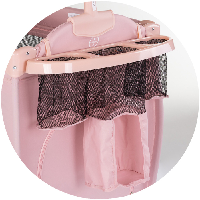 Patut pliabil Chipolino Bella powder pink [4]