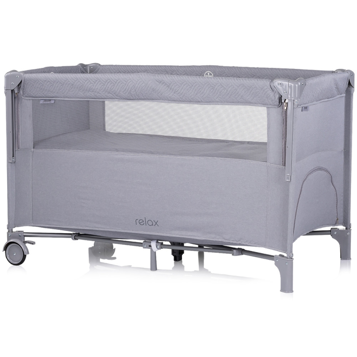 Patut pliabil Chipolino Relax cloud linen cu laterala culisanta [2]