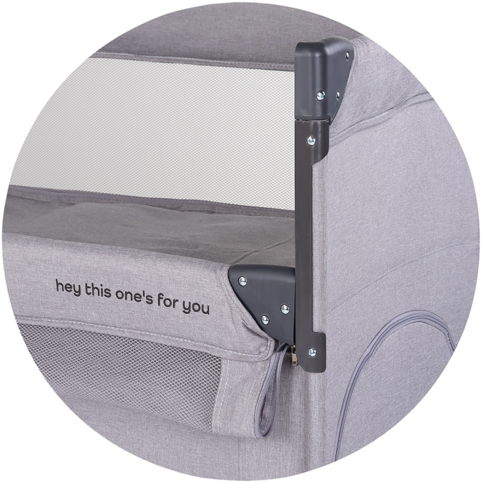 Patut pliabil Chipolino Relax platinum linen cu laterala culisanta [6]