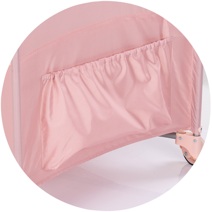 Patut pliabil Chipolino Relax Tiger powder pink cu laterala culisanta [5]