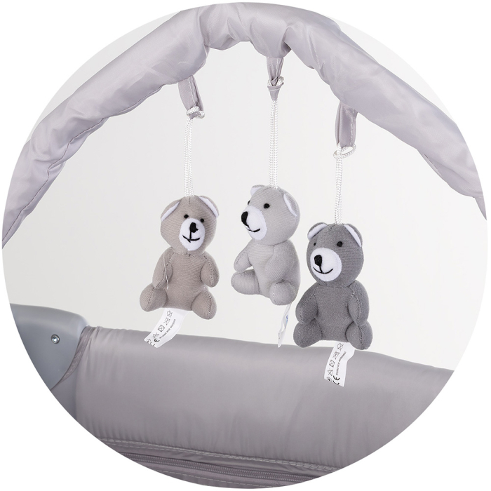 Patut pliabil cu saltea de infasat Chipolino Luna platinum [3]