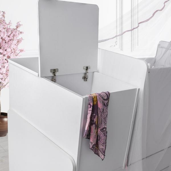 Patut transformabil MyKids Sofia Alb Roz 180x80 [3]