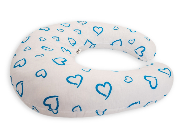Perna De Alaptare Mica MyKids Inimi-Blue [2]