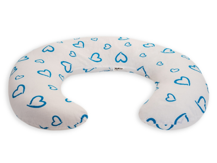 Perna De Alaptare Mica MyKids Inimi-Blue [3]