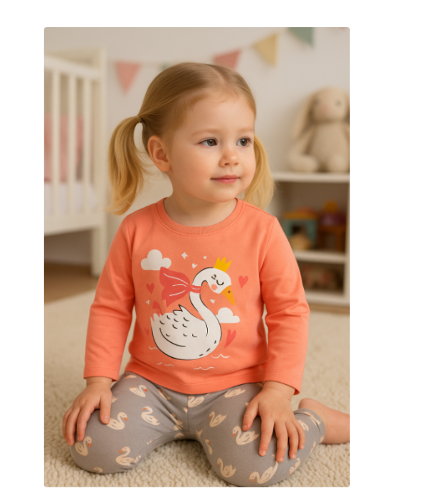 Pijama copii ,pentru fetite, Bumbac selectionat 100% [2]