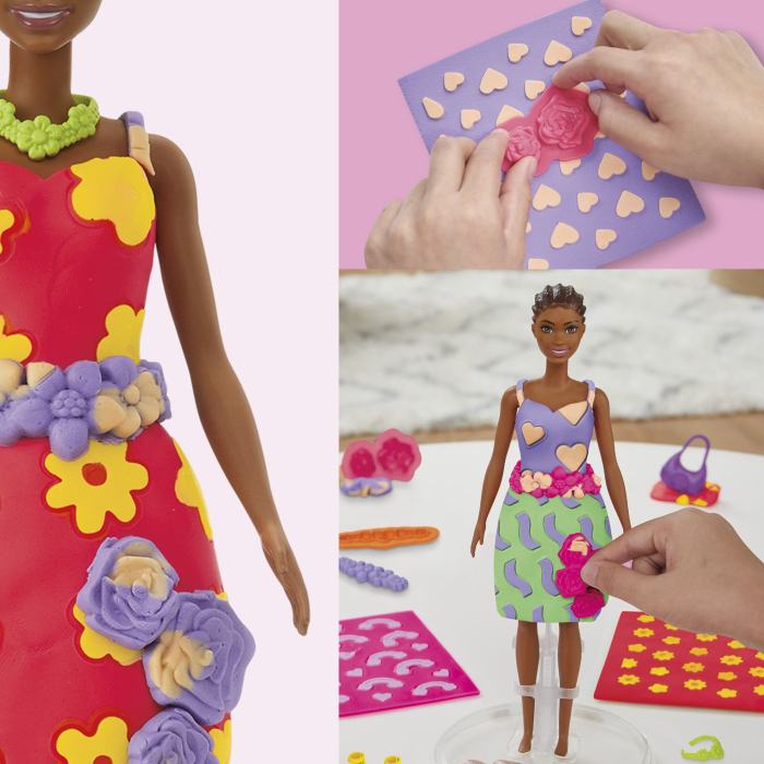 PLAY DOH BARBIE SET PLASTELINA CREATII VESTIMENTARE FLORALE [9]