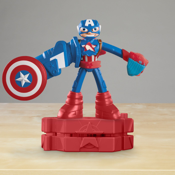 PLAY-DOH MARVEL FIGURINA FLEXIBILA CU ACCESORII CAPTAIN AMERICA 10CM [6]