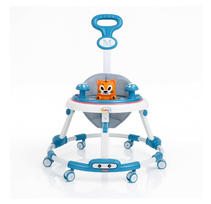 Premergator, Bubu-Still®, 3 in 1, roti din silicon, muzical, cu control parental, +6 luni, Leut, Albastru [1]