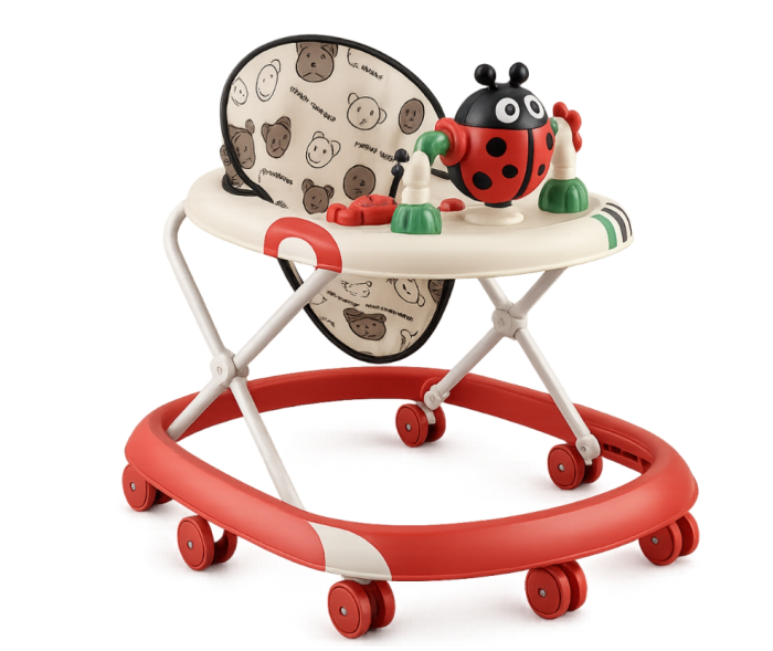 Premergator, Roti din silicon, muzical, cu control parental, +6 luni, Buburuza, Roz [2]