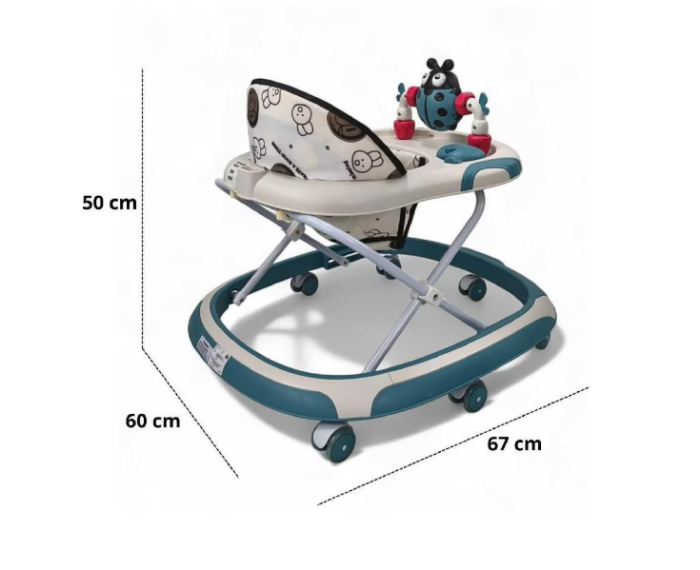 Premergator, Roti din silicon, muzical, cu control parental, +6 luni, Buburuza, Albastru [3]