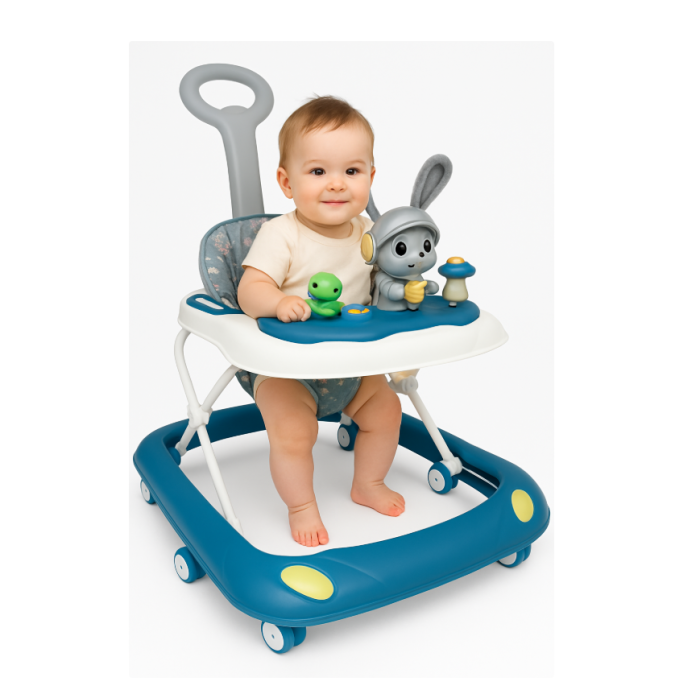 Premergator, Roti din silicon, muzical, cu control parental, +6 luni, Iepuras plusat [3]