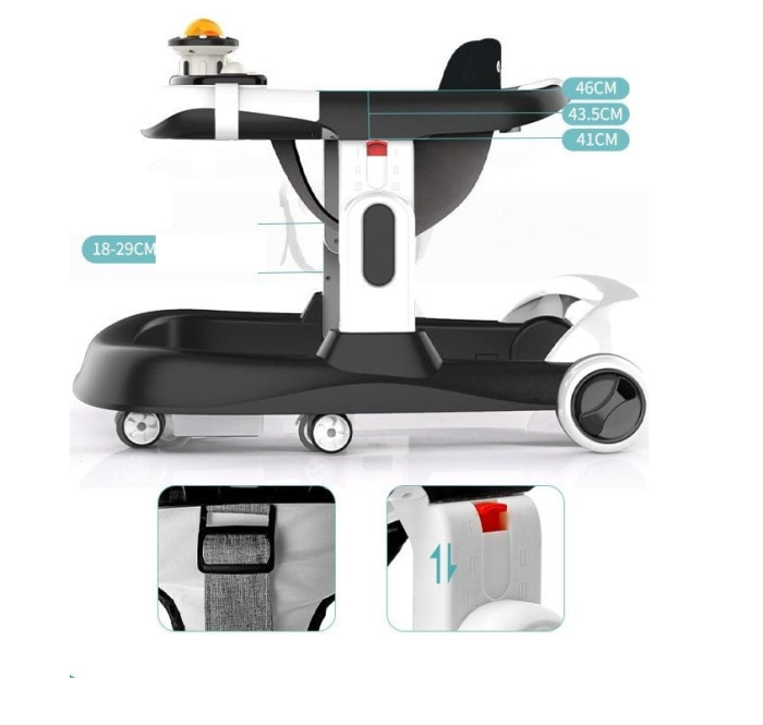 Premergator si Antemergator, 3 in 1, functie si de scaun de masa, reglabil pe inaltime, cu roti de silicon, muzical [6]