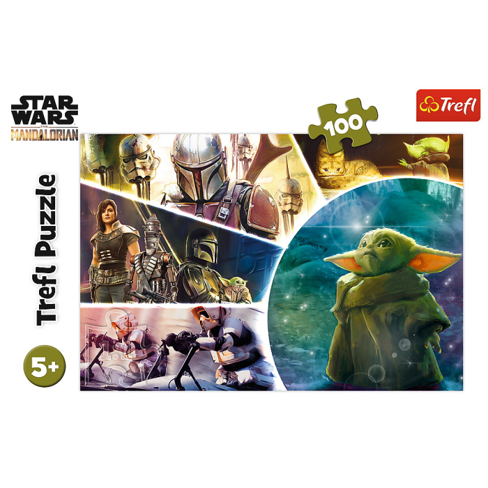 PUZZLE TREFL 100 STARWARS BABY YODA MADALORIANUL [3]