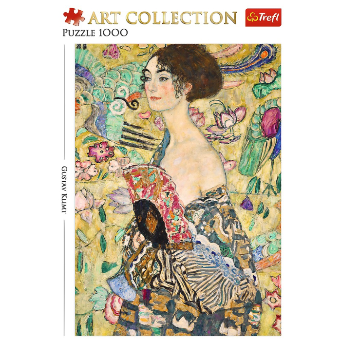 PUZZLE TREFL 1000 ART COLLECTION GUSTAV KLIMT DOAMNA CU EVANTAI [3]