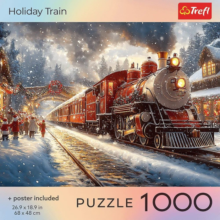 PUZZLE TREFL 1000 COLECTIA SUA TRENUL DE VACANTA POSTER INCLUS [3]