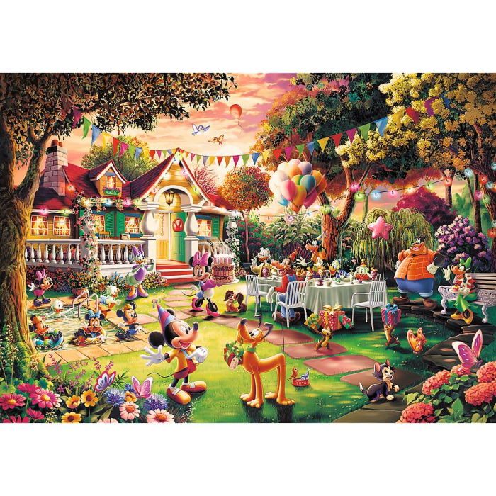 PUZZLE TREFL 1000 PREMIUM PLUS DISNEY MICKEY MOUSE PETRECERE ZI DE NASTERE [2]