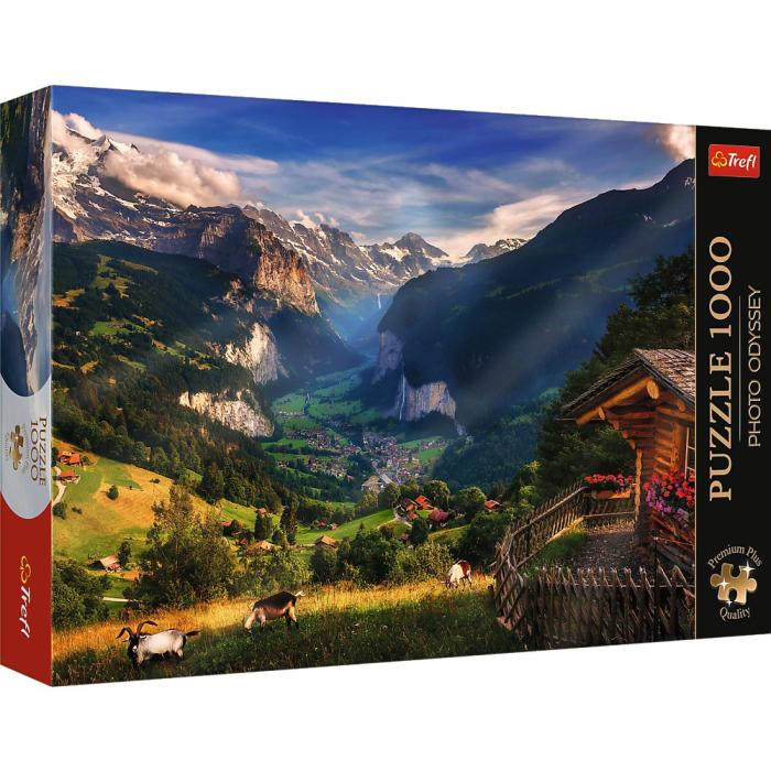 PUZZLE TREFL 1000 PREMIUM PLUS PHOTO ODYSSEY VALEA LAUTERBRUNNEN  ELVETIA [1]