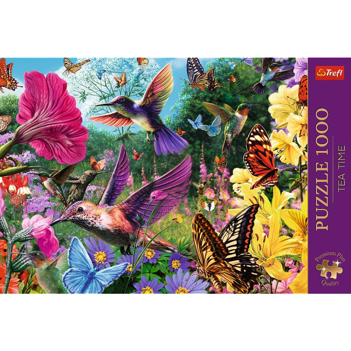 PUZZLE TREFL 1000 PREMIUM PLUS TEA TIME GRADINA CU COLIBRI [3]