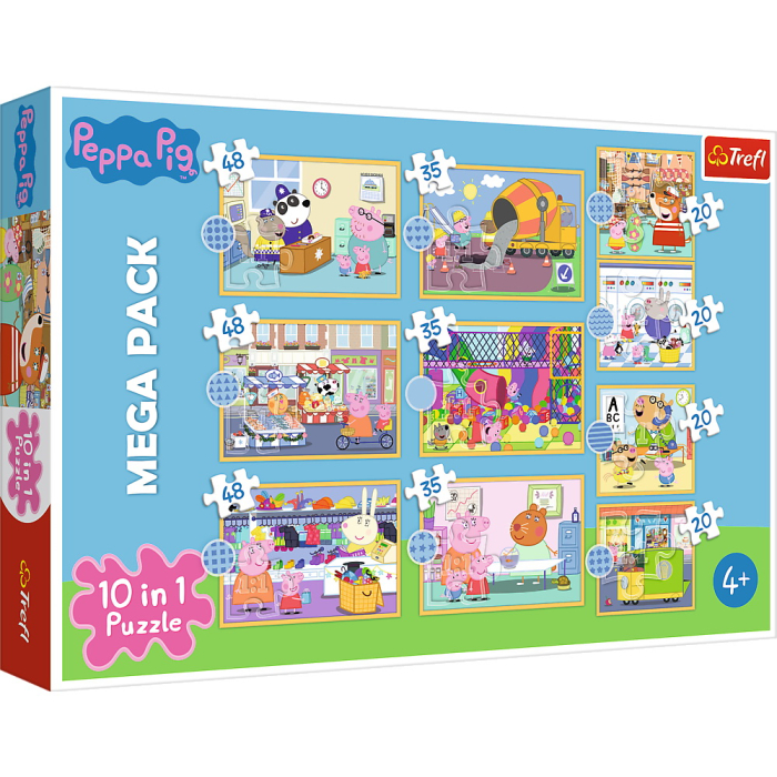 PUZZLE TREFL 10IN1 INTALNESTE-O PE PEPPA PIG [1]