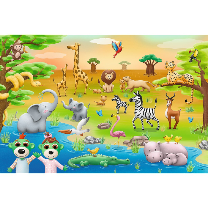 PUZZLE TREFL 24 MAXI BABIES AND THE BEAR SAFARI [2]