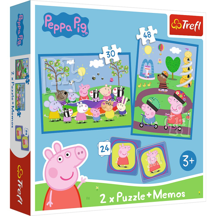 PUZZLE TREFL 2IN1 MEMO PEPPA PIG MOMENTELE FERICITE [1]