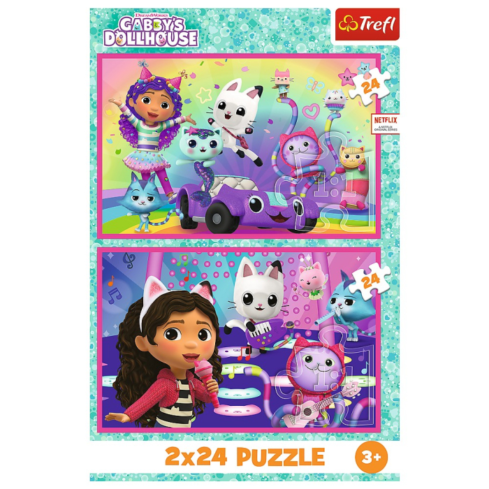 PUZZLE TREFL 2X24 GABBYS DOLLHOUSE AVENTURILE LUI GABBY [4]