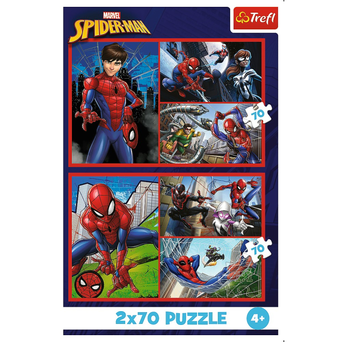 PUZZLE TREFL 2X70 MARVEL SPIDER-MAN AVENTURILE LUI SPIDER-MAN [4]