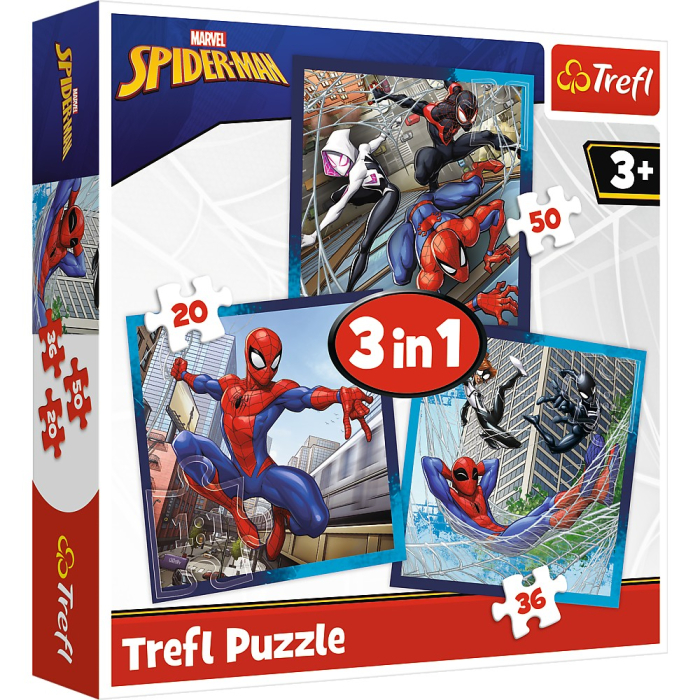 PUZZLE TREFL 3IN1 DISNEY MARVEL SPIDERMAN [1]