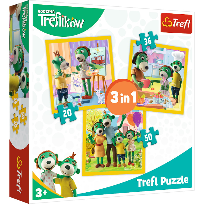 PUZZLE TREFL 3IN1 DISTRACTIE IN FAMILIA TREFILIKI [1]