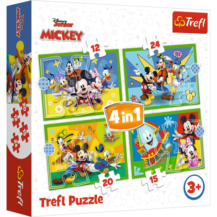 PUZZLE TREFL 4IN1 MICKEY MOUSE SI PRIETENII [1]