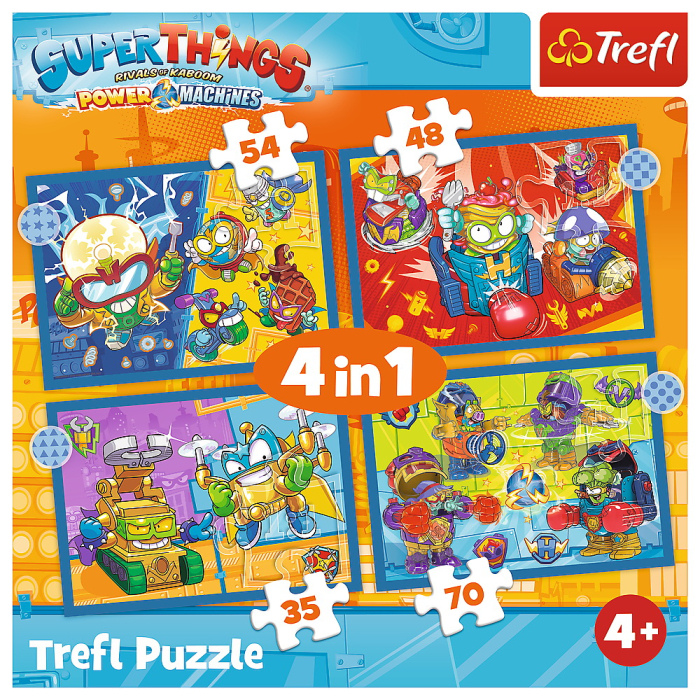 PUZZLE TREFL 4IN1 SUPER THINGS SUPER ACTIUNEA [6]