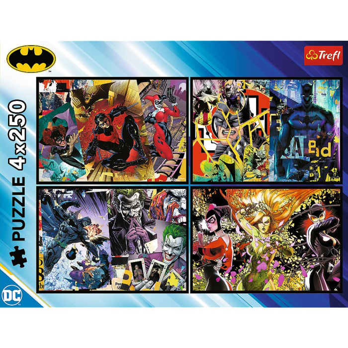 PUZZLE TREFL 4X250 BATMAN DC BATMAN IN ACTIUNE [6]