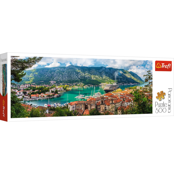 PUZZLE TREFL 500 PANORAMA ORASUL KOTOR MUNTENEGRU [1]