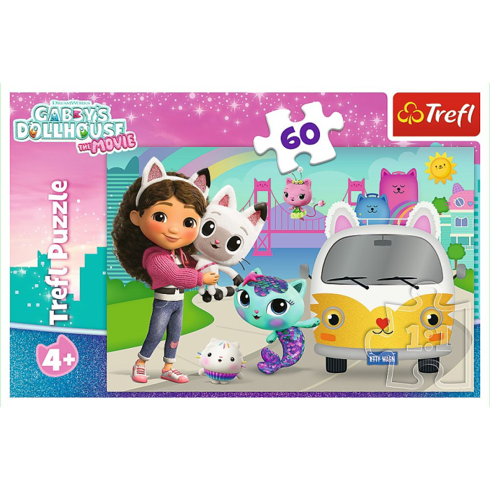 PUZZLE TREFL 60 GABBYS DOLLHOUSE CASA PISICII LUI GABBY [3]