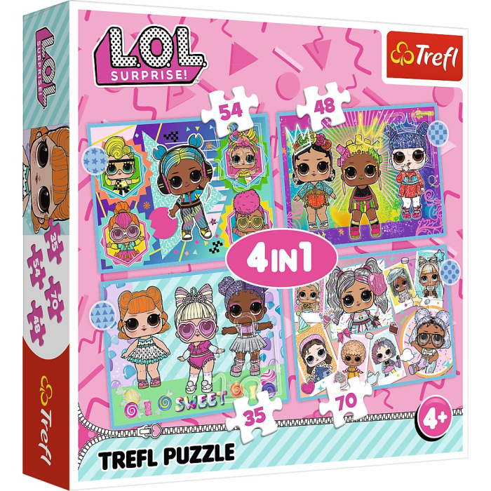 PUZZLE TREFL LOL 4IN1 CUNOASTE PAPUSILE [1]