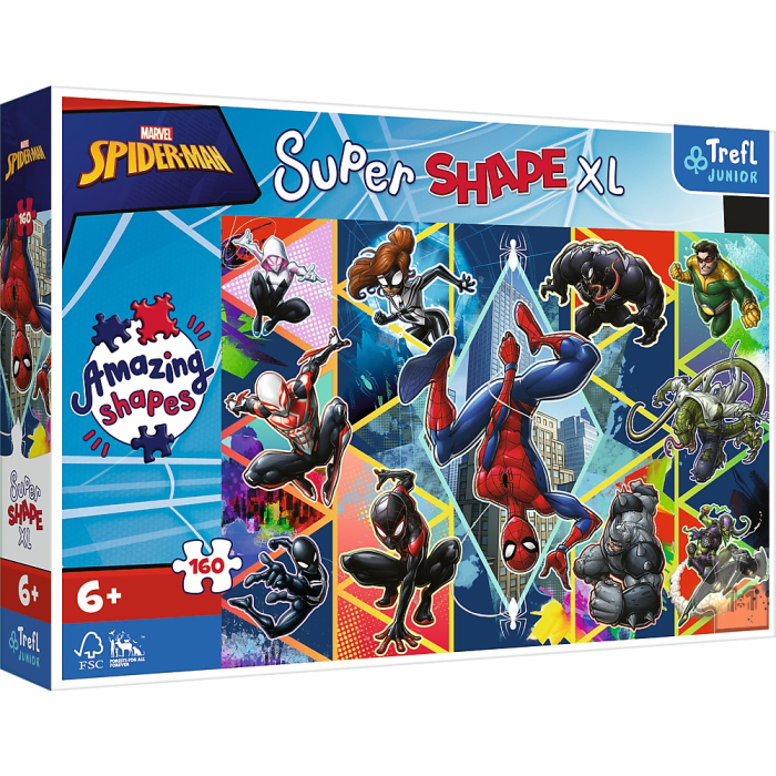 PUZZLE TREFL PRIMO SUPER SHAPE XXL 160 SPIDERMAN [1]