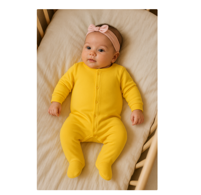 Salopeta bebelus, Galbena, Bumbac pieptanat [2]