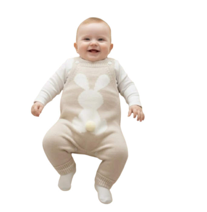 Salopeta tricotata si bluzita, Iepuras, Bej [2]