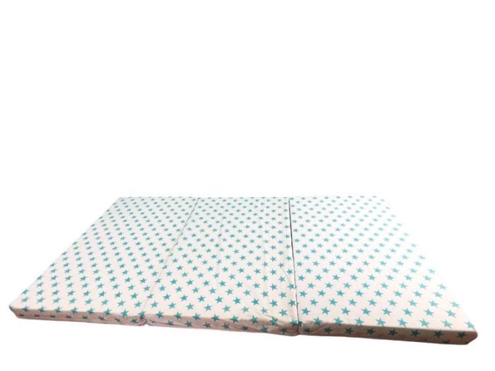 Saltea Pliabila Spuma Poliuretanica 120x60x5 cm - Light Blue Stars [2]