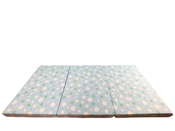 Saltea Pliabila Spuma Poliuretanica 120x60x5 cm - Light Blue with Dots [3]