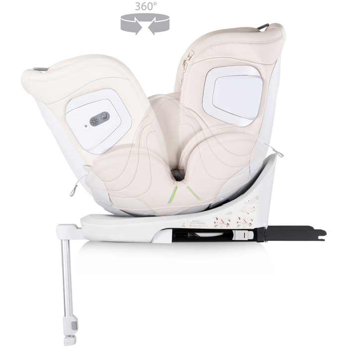 Scaun auto Chipolino Clima Air I-Size 40-150 cm cu sistem Isofix si sezut rotativ biscotta [7]