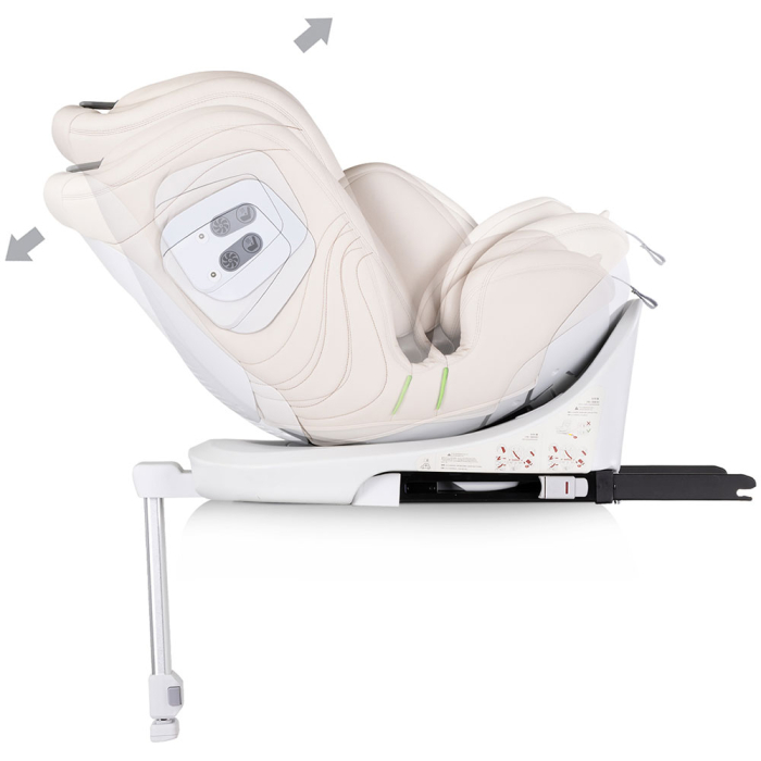 Scaun auto Chipolino Clima Air I-Size 40-150 cm cu sistem Isofix si sezut rotativ biscotta [8]