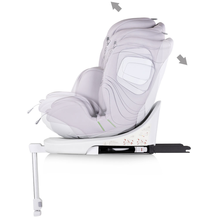 Scaun auto Chipolino Clima Air I-Size 40-150 cm cu sistem Isofix si sezut rotativ cloud [5]