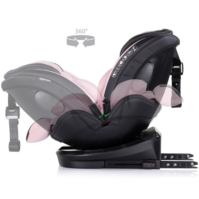 Scaun auto Chipolino Hypnotic I-Size 40-150 cm cu sistem Isofix si sezut rotativ pink marshmallow [7]