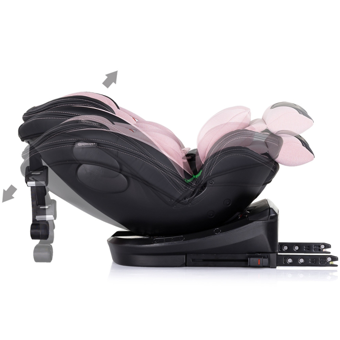 Scaun auto Chipolino Hypnotic I-Size 40-150 cm cu sistem Isofix si sezut rotativ pink marshmallow [9]