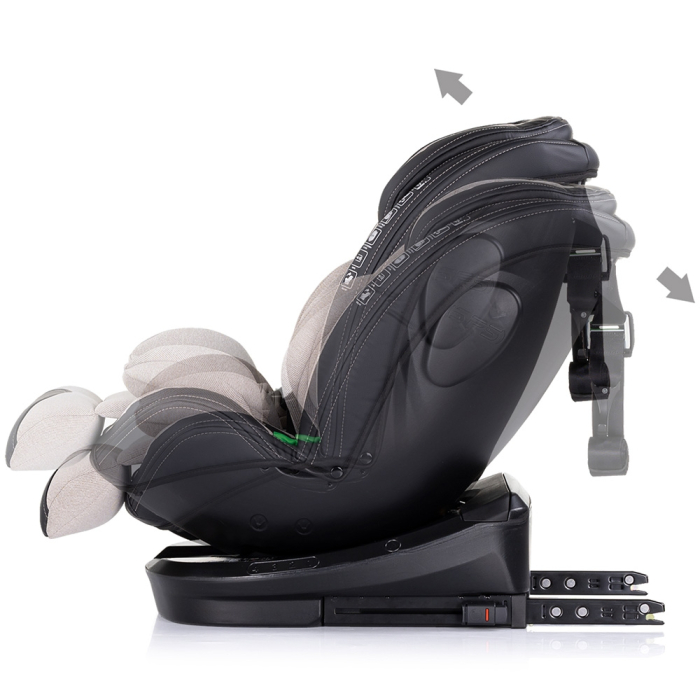 Scaun auto Chipolino Hypnotic I-Size 40-150 cm cu sistem Isofix si sezut rotativ tiramisu [5]